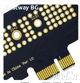 Преход  от M .2 NVME към pci expres  X1   и X4 за включване на NVME SSD към всяко старо PC без дъно , снимка 4 - USB Flash памети - 40008036