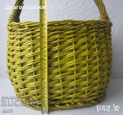 Кошници: плетена кошница за пикник или село, разни модели стари, поднос панер, снимка 17 - Други - 30182642