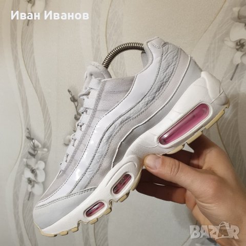 оригинални маратонки  NIKE AIR MAX 95 SE Pink White  номер 39, снимка 11 - Маратонки - 40672613