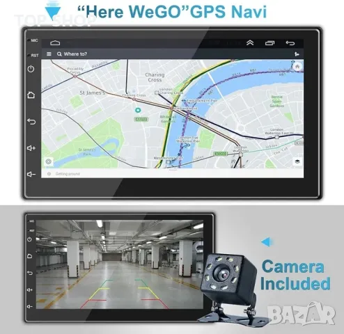 Нов 7-инчов [2G+32G] Android 10.1 двойно DIN стерео уредба за кола Вграден, снимка 5 - Друга електроника - 48782046