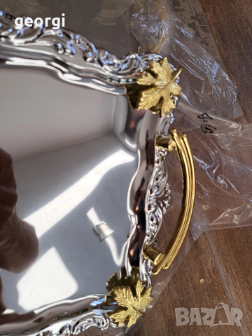 комплект луксозни иноксови плата подноси 8/2, снимка 4 - Прибори за хранене, готвене и сервиране - 51765002