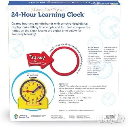 Нов Детски часовник за учене на часа с AM/PM образователен за класна стая, снимка 4 - Други - 48612336