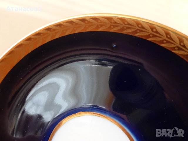 Руски порцеланови чинийки 3 бр кобалт ЛФЗ 1970 г чинии чиния, снимка 4 - Чинии - 44244880