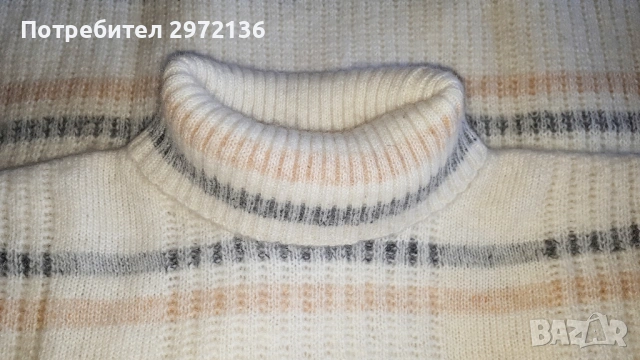 Дамски пуловер поло мохер вълна, снимка 2 - Блузи с дълъг ръкав и пуловери - 53126951