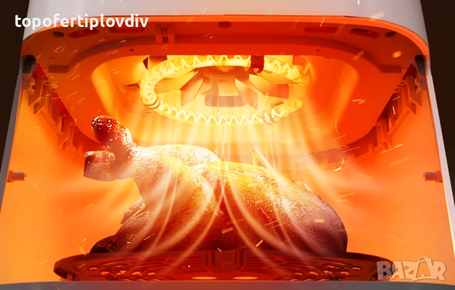 Фритюрник с горещ въздух/еърфрайер Deerma,Гаранция, снимка 6 - Фритюрници - 52813429