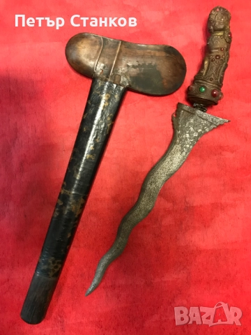 Крис стар оригинал,кама,каракулак, снимка 3 - Антикварни и старинни предмети - 52468326