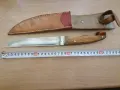 Стар кован нож с кожена кания , снимка 2
