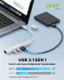 Acer USB C към Ethernet адаптер,USB-A/C хъб с 3 USB-A 3.1 и 1Gbps RJ45, снимка 7