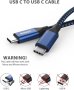 NIMASO USB C към USB C кабел за бързо зареждане 60 W, 30 см, снимка 1 - USB кабели - 42591510