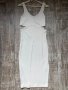 Елегантна нова ежедневна удобна бяла рокля рипс еластична рязана в талията, снимка 2