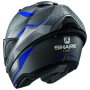 Отварчема Мото каска Shark EVO GT TEKLINE CHROM BLUE,М-57-58 NEW, снимка 2