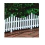Пластмасова ограда, градинска, Бяла, 60,5х32,5см 4 бр., снимка 1