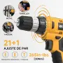 Комплект акумулаторен винтоверт FADAKWALT 20V, мощен комплекти свредла, въртящ момент 30N, снимка 2