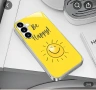 Нов премиум стил калъф за телефон с лесен дизайн на слънчева усмивка с английска буква, снимка 3