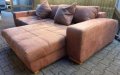 Кафяв ъглов диван с електрически функции, снимка 5