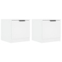 vidaXL Нощни шкафчета, 2 бр, бели, 40x39x40 см(SKU:811197, снимка 1 - Бюфети - 44529398