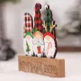 5332 Дървена коледна украса Гномчета Home Sweet Gnome, снимка 3
