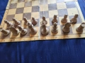 шах - картонена дъска, български, комплект големи бакелитени фигури, снимка 2