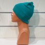 Нова дамска зимна шапка с подгъв в зелен цвят, снимка 13