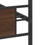 vidaXL Рамка за легло без матрак кафяв дъб 80x200 см инженерно дърво, снимка 10