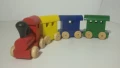Дървено влакче от 4 части с магнит, снимка 13