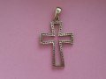 Сребърен кръст с позлата , снимка 2