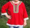 Дамска фолклорна риза червена, снимка 2