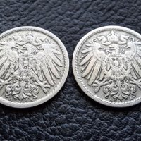 Стара монета 5 пфенига 1907 г. буква А ,2 броя - Германия- топ цена, снимка 11 - Нумизматика и бонистика - 39766966