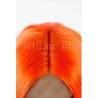 Къса права оранжева лейс фронт перука Електра, снимка 4 - Аксесоари за коса - 35901579