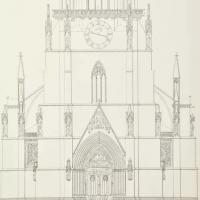 графика чертеж на катедрала, снимка 5 - Картини - 36287065