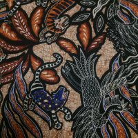 Рокля в кяфяво-бежови цветове - без ръкав с принт цветя и птици, снимка 2 - Рокли - 40853990