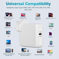 Захранващ адаптер за MacBook Pro 96 W съвместим с USB C порт, снимка 2 - Друга електроника - 44185670