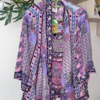 Уникално елегантно лятно цветно много пъстро кимоно с етикета one size размер, снимка 5 - Сака - 42020519