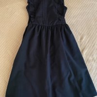 Плътна, тъмносиня рокля за момиченце, снимка 1 - Детски рокли и поли - 42041169