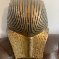 Уникална масивна ръчно рисувана статуетка-Тутанкамон(4кг), снимка 4 - Антикварни и старинни предмети - 39159893