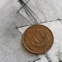 Монета - Великобритания - 1/2 (половин) пени | 1945г., снимка 1 - Нумизматика и бонистика - 42133723