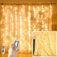 Светеща LED завеса с 200 или 300 лампички за Коледа - код 3279, снимка 4 - Лед осветление - 34511064