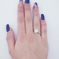 Златни пръстени -18К с диаманти, снимка 11 - Пръстени - 39067326