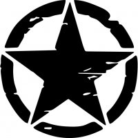 Стикер лепенка звезда в три цвята 15см, 25 см,  35 см, 50 см за джип пикап кола автомобил + подарък, снимка 15 - Аксесоари и консумативи - 32492747