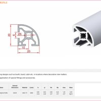 Конструктивни алуминиеви профили слот 6 20x**, снимка 6 - Железария - 41359392