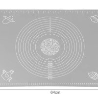 Силиконова подложка за месене Ruhhy - 64x45см, Сива, снимка 7 - Други - 41716284