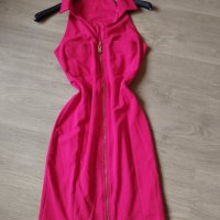 Секси червена рокля с цип, снимка 1 - Рокли - 40572082
