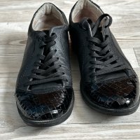 Черни дамски обувки от естествена кожа, снимка 1 - Дамски елегантни обувки - 39946787