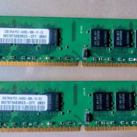 РАМ памет Samsung M378T5663EH3-CF7 2GB PC2-6400U-666-12-E3 2Rx8 800MHz 240-pin DIMM, Non-ECC DDR2, снимка 1 - RAM памет - 41115360