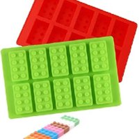 10 Лего блок блокчета конструктор силиконов молд форма фондан украса торта шоколад лед гипс сапун, снимка 1 - Форми - 17564565