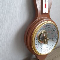 Стар голям ангийски барометър и термометър, снимка 7 - Антикварни и старинни предмети - 40795100