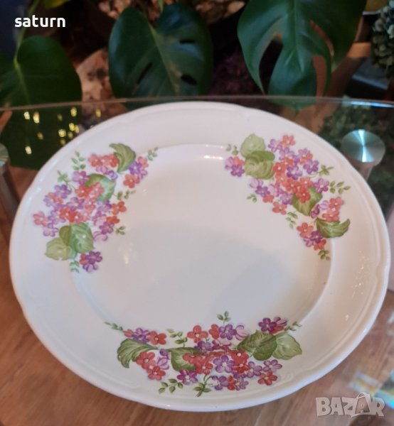 голяма чиния за торта порцелан ЗиК СССР , снимка 1