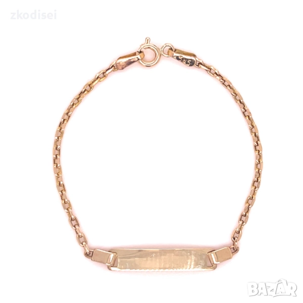 Златна детска гривна 1,31гр. 13,5см. 14кр. проба:585 модел:33789-3, снимка 1