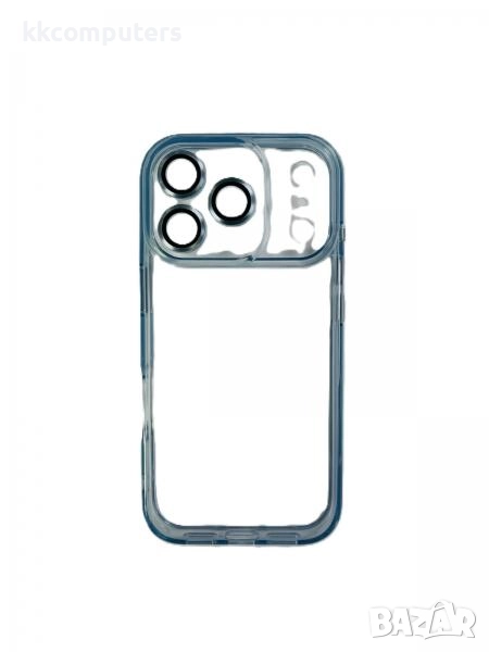 Калъф силикон Clear Camera Protect / Син-прозрачен / за iPhone 16 Pro 6.3 Баркод : 3132419, снимка 1