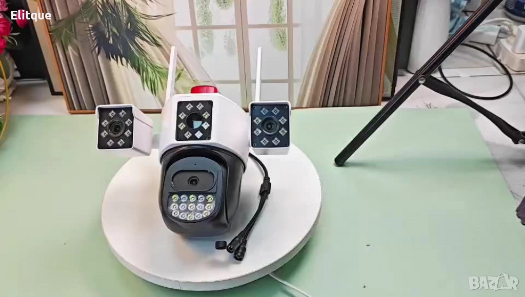Безжична 4G WiFi камера за наблюдение с триекранен монитор,водоустойчива, снимка 1